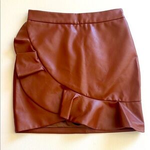 Majorelle Faux Leather Skirt